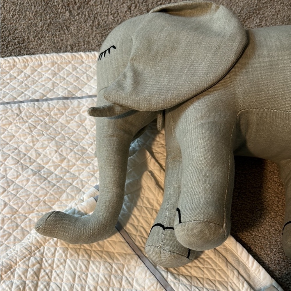 Restoration hardware elephant and crib skirt